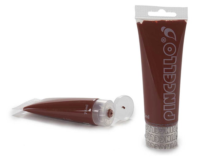 PINCELLO Tube de peinture acrylique Marron 75ml PINCELLO Tube de peinture acrylique Marron 75ml