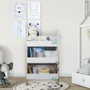 Home Deco Kids Bibliothèque et étagère 3 baldas avec design maison