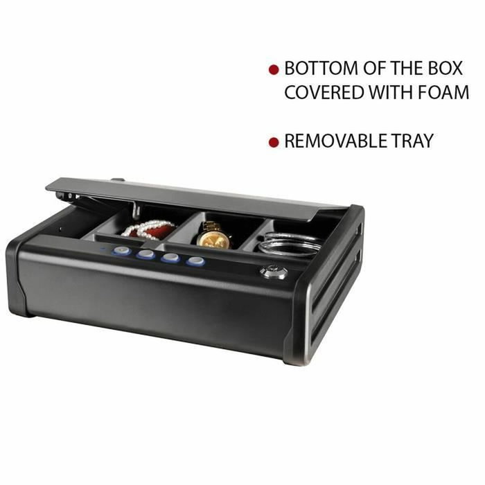 Masterlock Coffre-fort Compact 2,3L avec Clé et Code Électronique Masterlock Coffre-fort Compact 2,3L avec Clé et Code Électronique