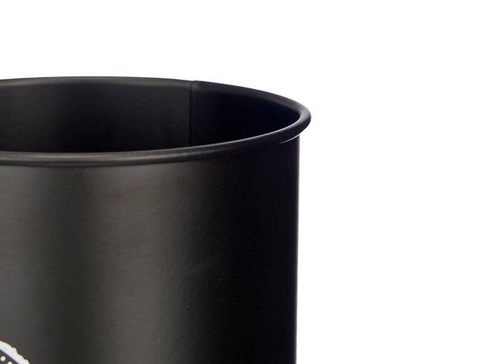 KINVARA Porte-ustensiles en acier noir et blanc