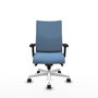Piqueras Y Crespo Albacete Confidente - Chaise de bureau bleue ciel avec mécanisme Synchro et bras 2D
