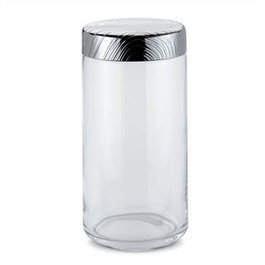 Alessi PU05/150 - Pot hermétique en verre et acier Veneer de Patricia Urquiola - Capacité 15 cl