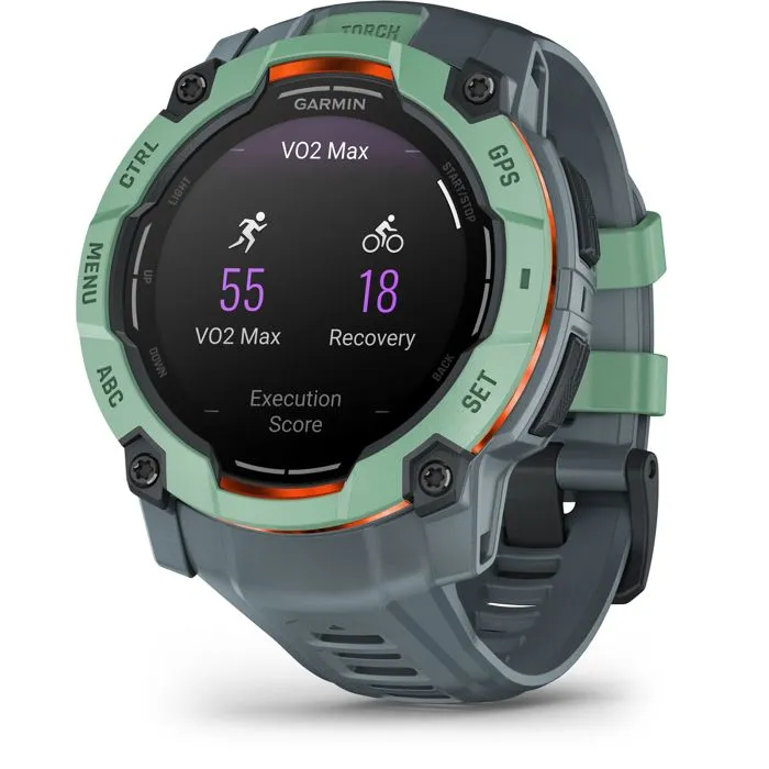 Garmin Instinct 3 Montre GPS Connectée AMOLED 50 mm Vert/bleu-violet