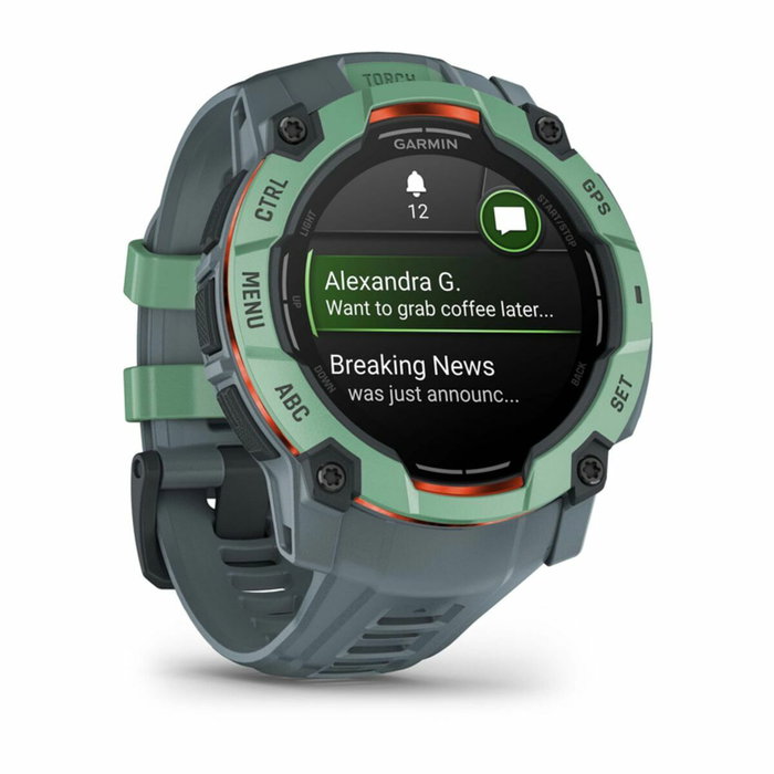 Garmin Instinct 3 Montre GPS Connectée AMOLED 50 mm Vert/bleu-violet