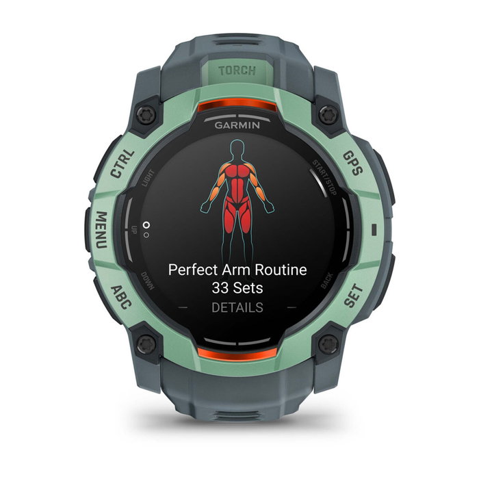 Garmin Instinct 3 Montre GPS Connectée AMOLED 50 mm Vert/bleu-violet