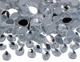 Innspiro Gemas decorativas acrílicas gota transparente 10x14mm