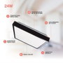 GSC Evolution Plafon LED Andra carré 30W Noir