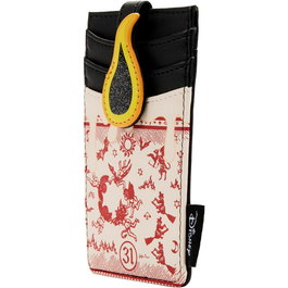 LOUNGEFLY Porte-cartes Hocus Pocus Motif Llama noire en cuir vegan PU avec détails imprimés et appliques - 7.5 x 12.5 cm