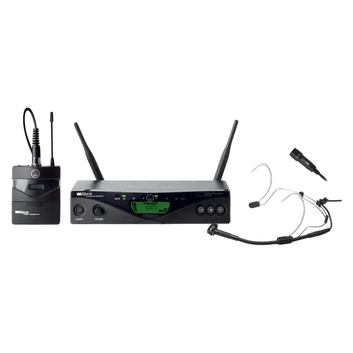 AKG Presenter Band 9 Système sans fil UHF avec microphone lavalier et boîtier de ceinture AKG Presenter Band 9 Système sans fil UHF avec microphone lavalier et boîtier de ceinture