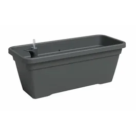 ARTEVASI Jardinière VENEZIA L en Plastique Anthracite Rectangulaire 80 Litres - L 77.9 x P 24 x H 22 cm