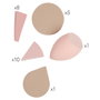 Cosmetic Club Lot de 25 éponges de maquillage de 5 formes différentes