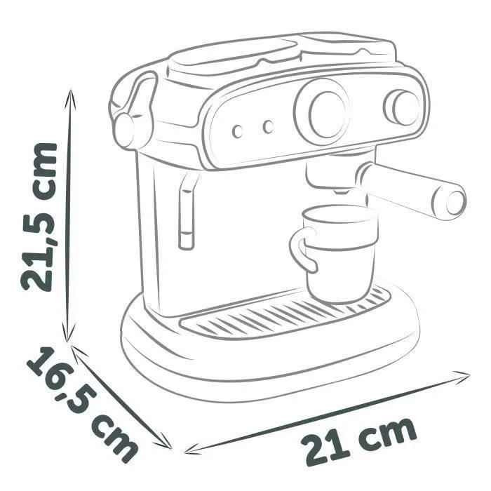 Smoby Machine à Café Expresso Jouet d'Imitation avec Sons et Lumières, 6 Accessoires Inclus pour Enfant