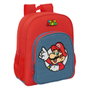 SAFTA Sac à Dos Adaptable Super Mario 38 cm avec Poche à Bouteille et Dos Ergonomique pour Poussette