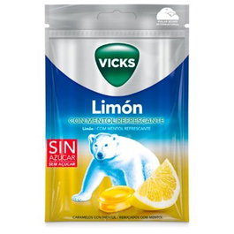 VICKS Limon Menthol sans sucre sachet 72 g