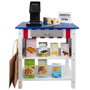 Color Baby Supermarché en Bois Woomax avec 25 Accessoires et Caisse Enregistreuse Électrique - 48x30x70 cm