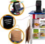 Color Baby Supermarché en Bois Woomax avec 25 Accessoires et Caisse Enregistreuse Électrique - 48x30x70 cm