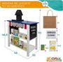 Color Baby Supermarché en Bois Woomax avec 25 Accessoires et Caisse Enregistreuse Électrique - 48x30x70 cm