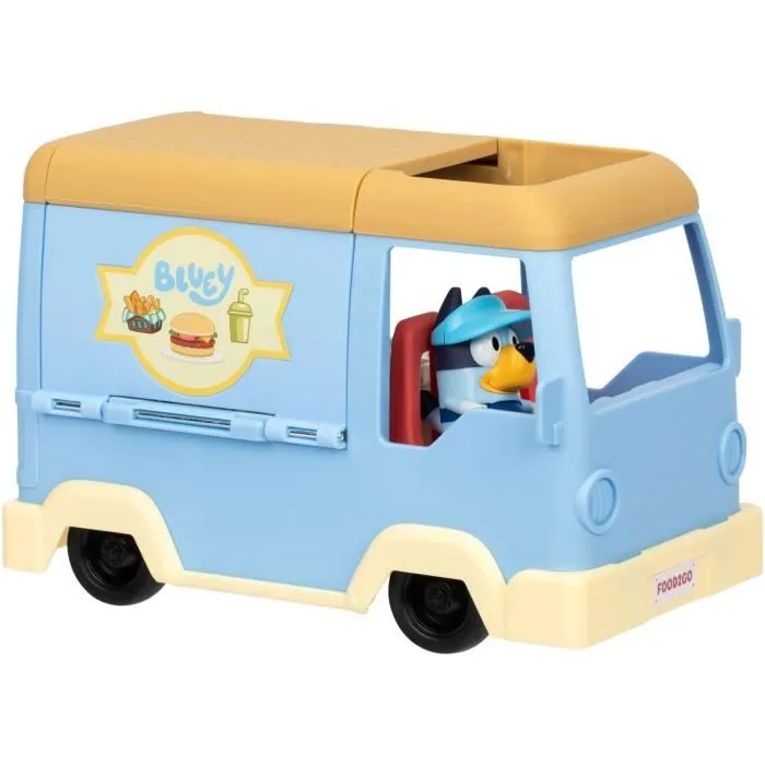 Bluey Foodtruck - Véhicule Jouet Cuisine avec Figurine Bluey, 4 Accessoires et Autocollants - Jeu d'Imitation pour Enfants dès 3 Ans Bluey Foodtruck - Véhicule Jouet Cuisine avec Figurine Bluey, 4 Accessoires et Autocollants - Jeu d'Imitation pour Enfants dès 3 Ans