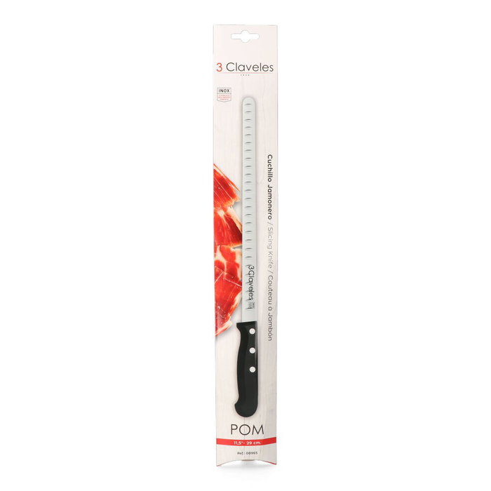 Couteau à jambon 3 Claveles Pom 29 cm Acier inoxydable Couteau à jambon 3 Claveles Pom 29 cm Acier inoxydable