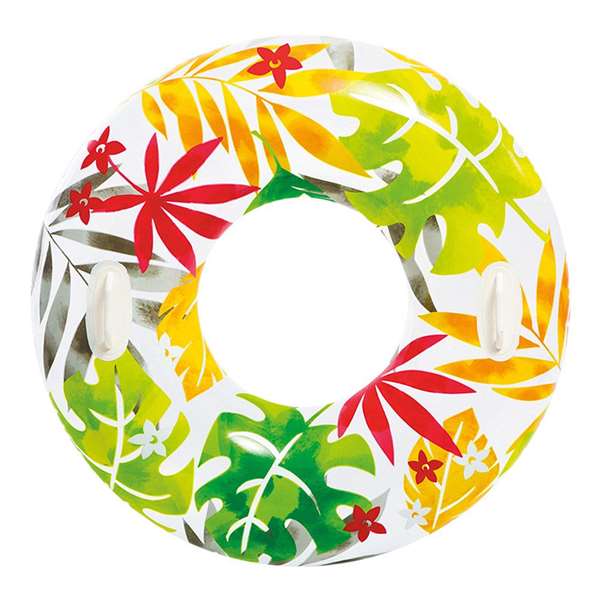 Intex Bouée Roue Tropical 97 cm avec Poignées (+ 9 ans) - Modèles assortis