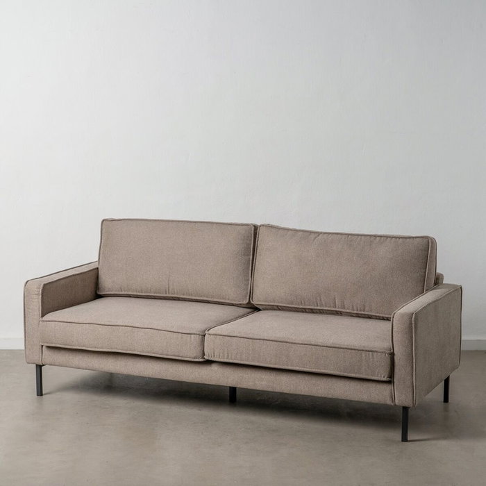 BigBuy Home Canapé trois places Taupe BigBuy Home Canapé trois places Taupe