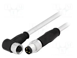 HARTING Câble pour capteurs M8 mâle vers M8 femelle angulaire 3 broches 0,5m