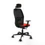 PIQUERAS Y CRESPO Chaise Alfera Synchro Orange foncé et Noir