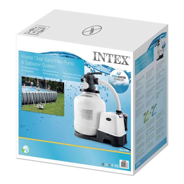 Intex CG-26680 Pompe à sable avec chloration saline Krystal Clear