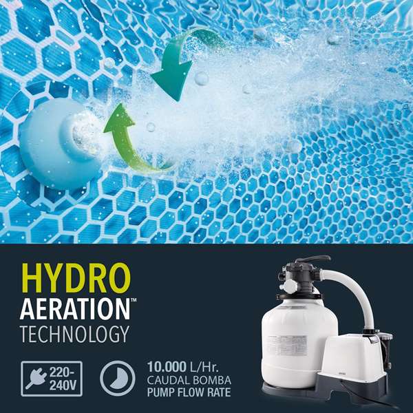Intex CG-26680 Pompe à sable avec chloration saline Krystal Clear