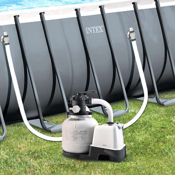 Intex CG-26680 Pompe à sable avec chloration saline Krystal Clear