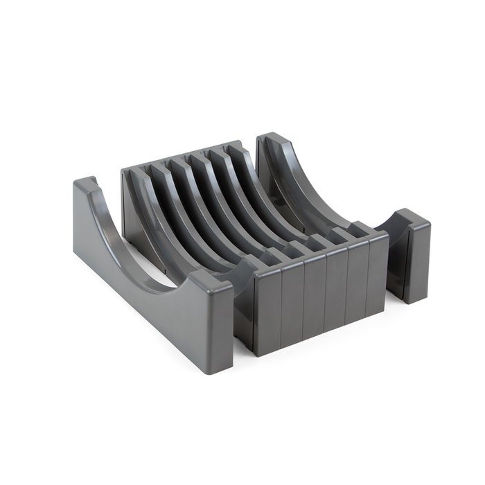 Emuca Kit de rangement pour assiettes, 13 assiettes maximum, Plastique, Gris antracite