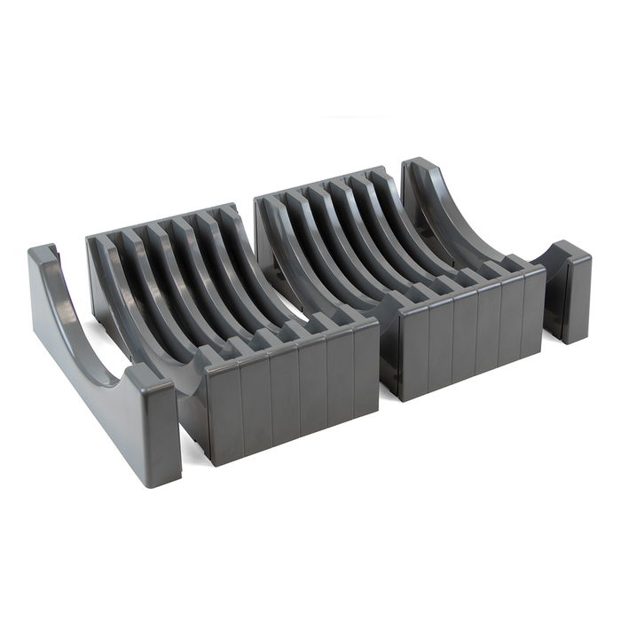 Emuca Kit de rangement pour assiettes, 13 assiettes maximum, Plastique, Gris antracite Emuca Kit de rangement pour assiettes, 13 assiettes maximum, Plastique, Gris antracite