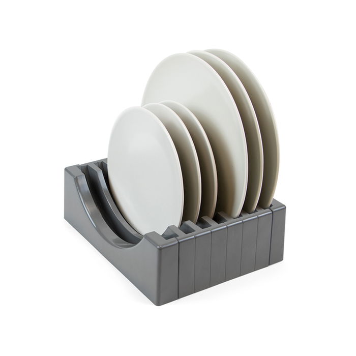 Emuca Kit de rangement pour assiettes, 13 assiettes maximum, Plastique, Gris antracite Emuca Kit de rangement pour assiettes, 13 assiettes maximum, Plastique, Gris antracite