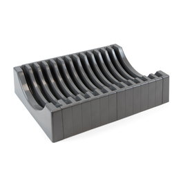 Emuca Kit de rangement pour assiettes, 13 assiettes maximum, Plastique, Gris antracite