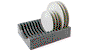 Emuca Kit de rangement pour assiettes, 13 assiettes maximum, Plastique, Gris antracite