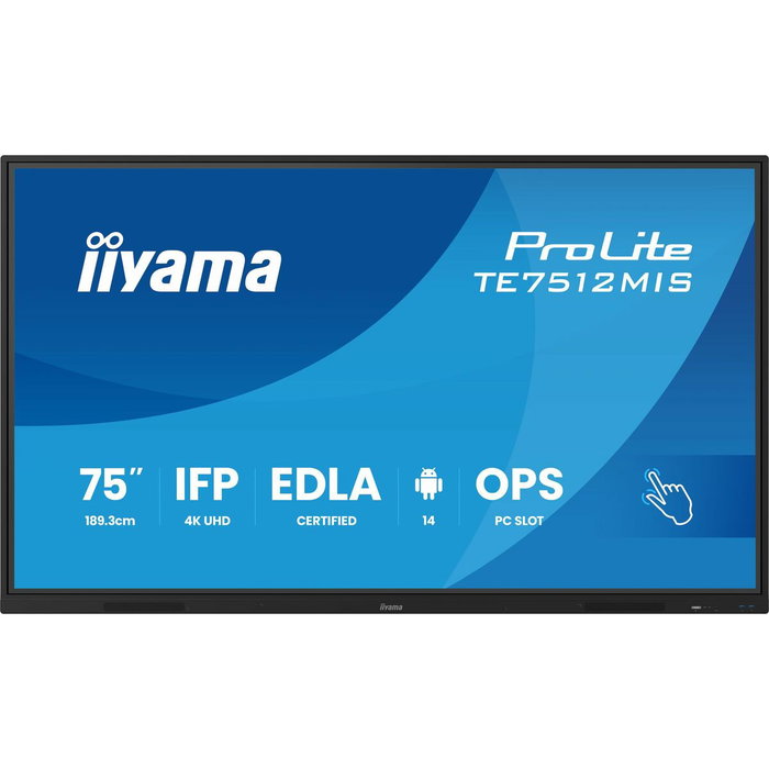 Moniteur à Ecran Tactile Iiyama TE7512MIS-B4AG 4K Ultra HD 65"