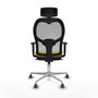 Piqueras y Crespo Chaise de Bureau avec Appui-tête 1D086G2 Jaune