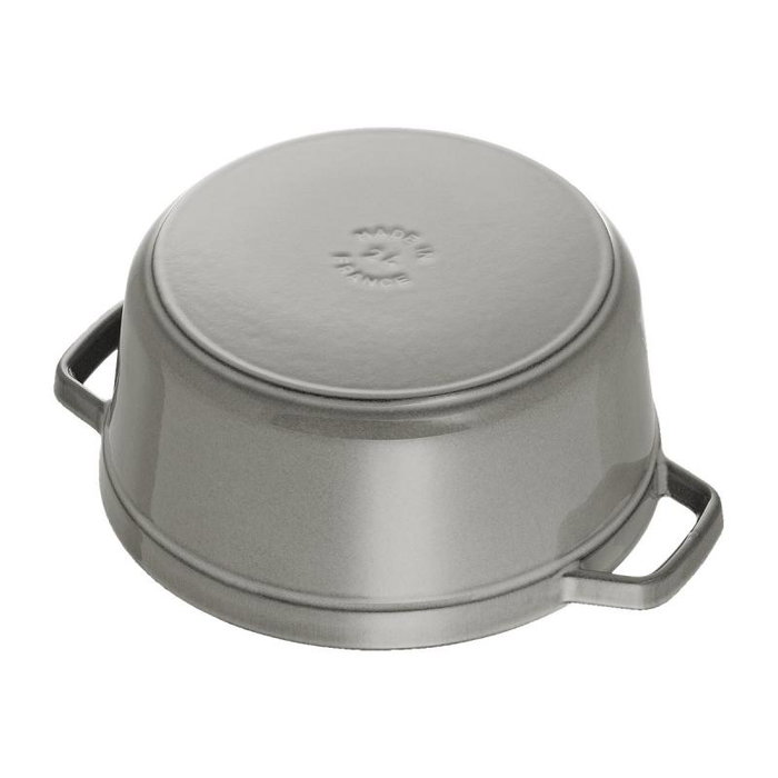 Staub Casserole Ronde Roaster 20 cm en Fonte Gris - Réf. 40509-304-0 (405093040)