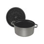 Staub Casserole Ronde Roaster 20 cm en Fonte Gris - Réf. 40509-304-0 (405093040)