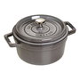 Staub Casserole Ronde Roaster 20 cm en Fonte Gris - Réf. 40509-304-0 (405093040)