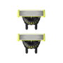 Philips OneBlade 360 QP420/50 Argent et jaune, Pack double