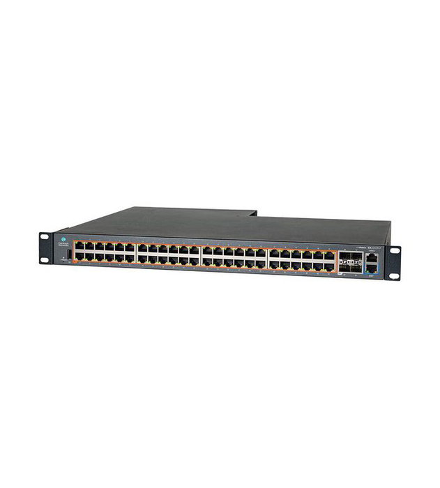 Cambium Networks cnMatrix Switch EX2052R-P, Commutateur réseau 48 ports Gigabit (10/100/1000), 4 ports SFP+, PoE, 176 Gbps de débit, 120 Mpps, 1U, noir Cambium Networks cnMatrix Switch EX2052R-P, Commutateur réseau 48 ports Gigabit (10/100/1000), 4 ports SFP+, PoE, 176 Gbps de débit, 120 Mpps, 1U, noir