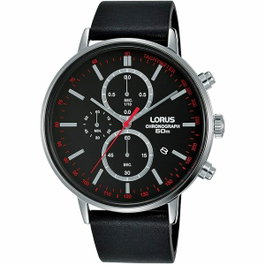 Lorus RM365FX9 Chronographe Homme avec Bracelet en Cuir Noir