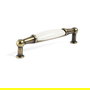 GIUSTI Tirador Y Pomo Porcelana Modelo Bambú - Poignée de porte en porcelaine modèle bambou, finition ivoire/bronze, distance 96 mm