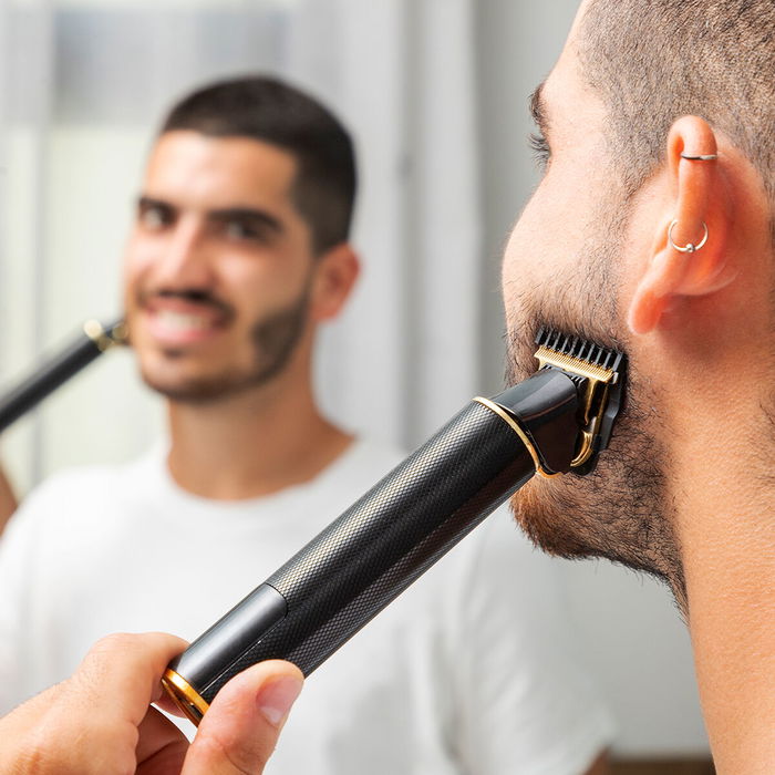 Pack Moule pour Rasage de Barbe Hipster Barber et Tondeuse à Cheveux Professionnelle Rechargeable avec Accessoires InnovaGoods