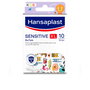 Hansaplast Pansements Sensitive XL pour Enfants, Boîte de 10, Extra-doux, Résistants à l'eau