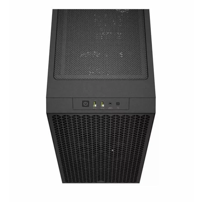 Corsair Boîtier PC 3000D AIRFLOW CC-9011251-WW, Moyen-Tour ATX Noir avec 2 Ventilateurs SP120 ELITE, Refroidissement Optimal