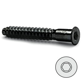 UCAFIX Tornillo autorroscante pour bois, tête Allen, pavonado, 60 mm