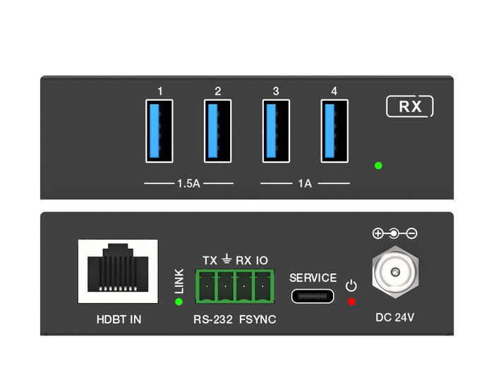 Vivolink VLUSB3EXT100 Kit d'extension de port USB 3.2 100m (4 ports)