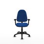 PIQUERAS Y CRESPO Chaise de bureau Algarra, Simili cuir bleu, Accoudoirs 2D